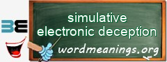 WordMeaning blackboard for simulative electronic deception